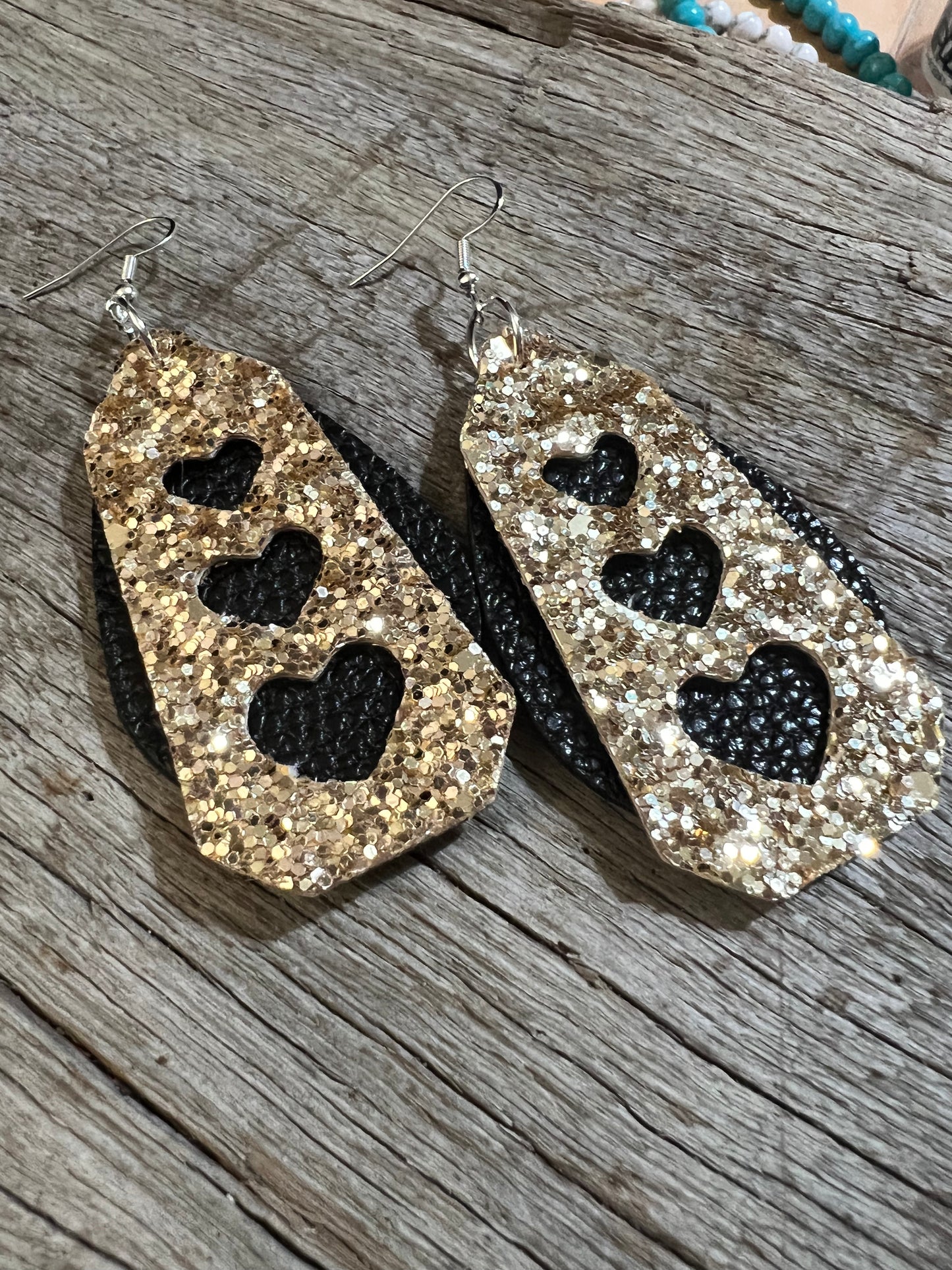 Sparkled Gold Vegan Earrings
