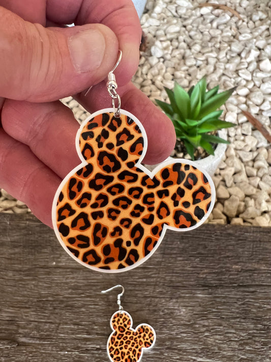 Leopard Mouse Earrings