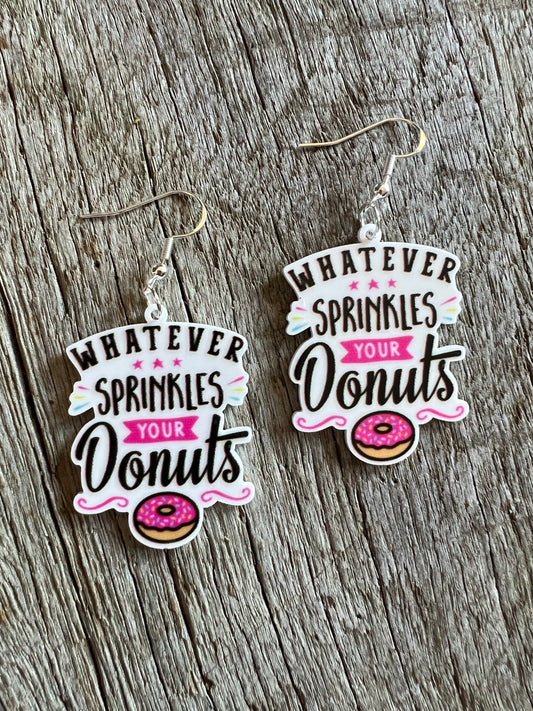Sprinkled Donuts Resin Earrings