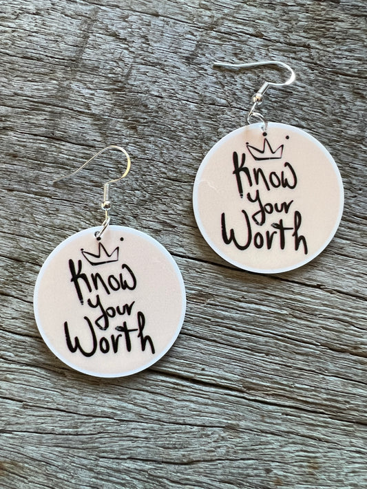 Know Your Worth Earrings