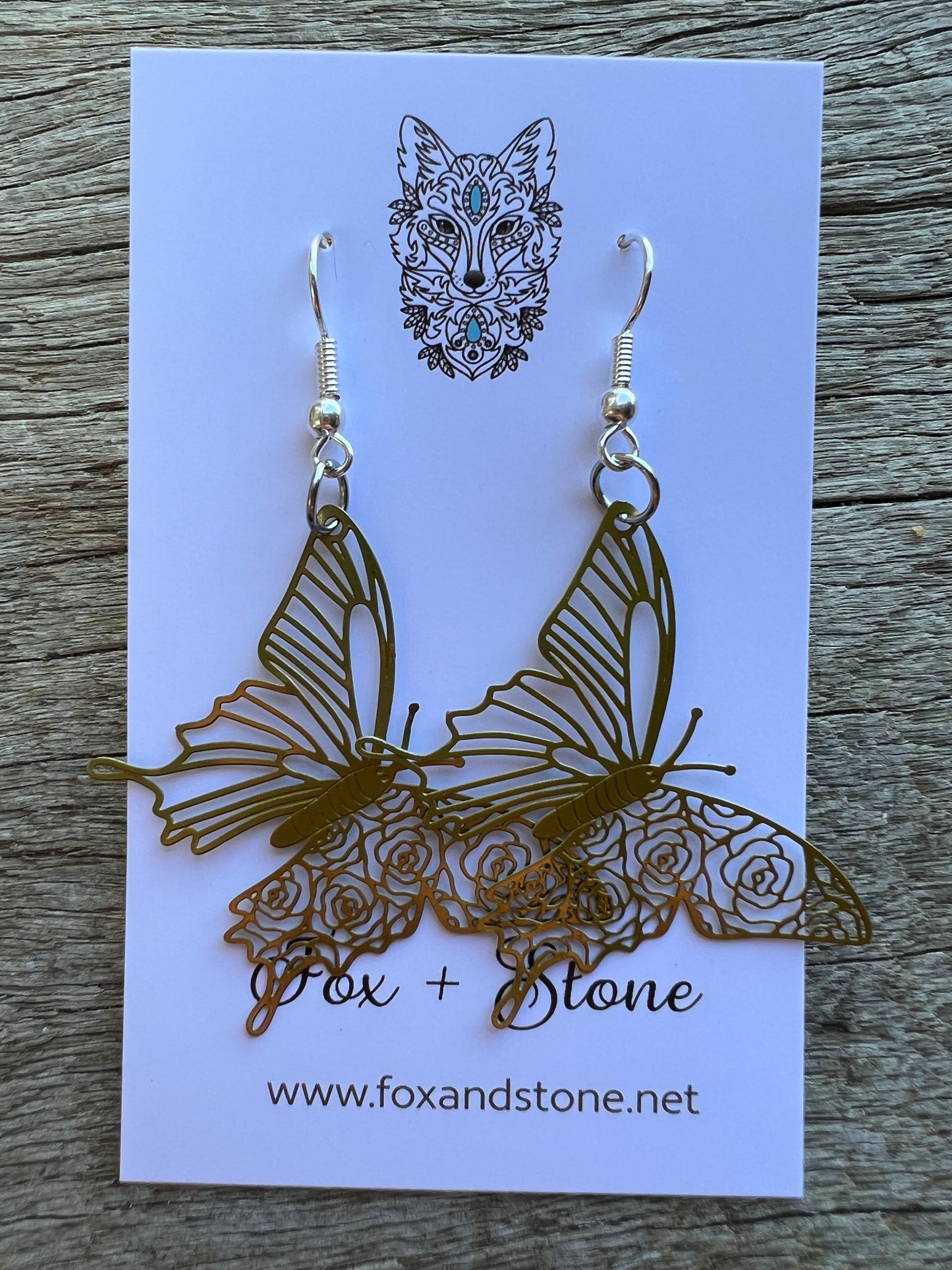 Callie Butterfly Filigree Earrings