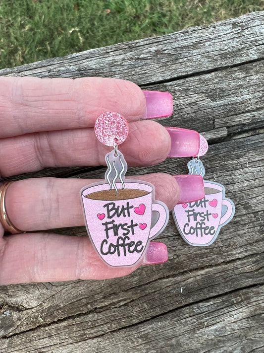 But First Coffee Earrings