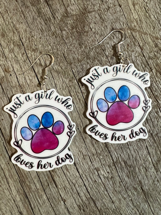 Loves Her Dog Earrings