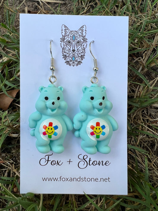 Pretty Mint Bear Earrings