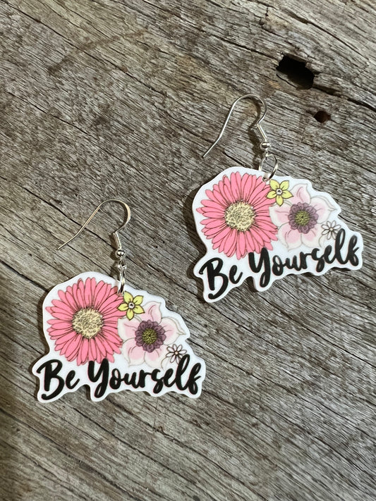 Be Yourself Flower Resin Earrings