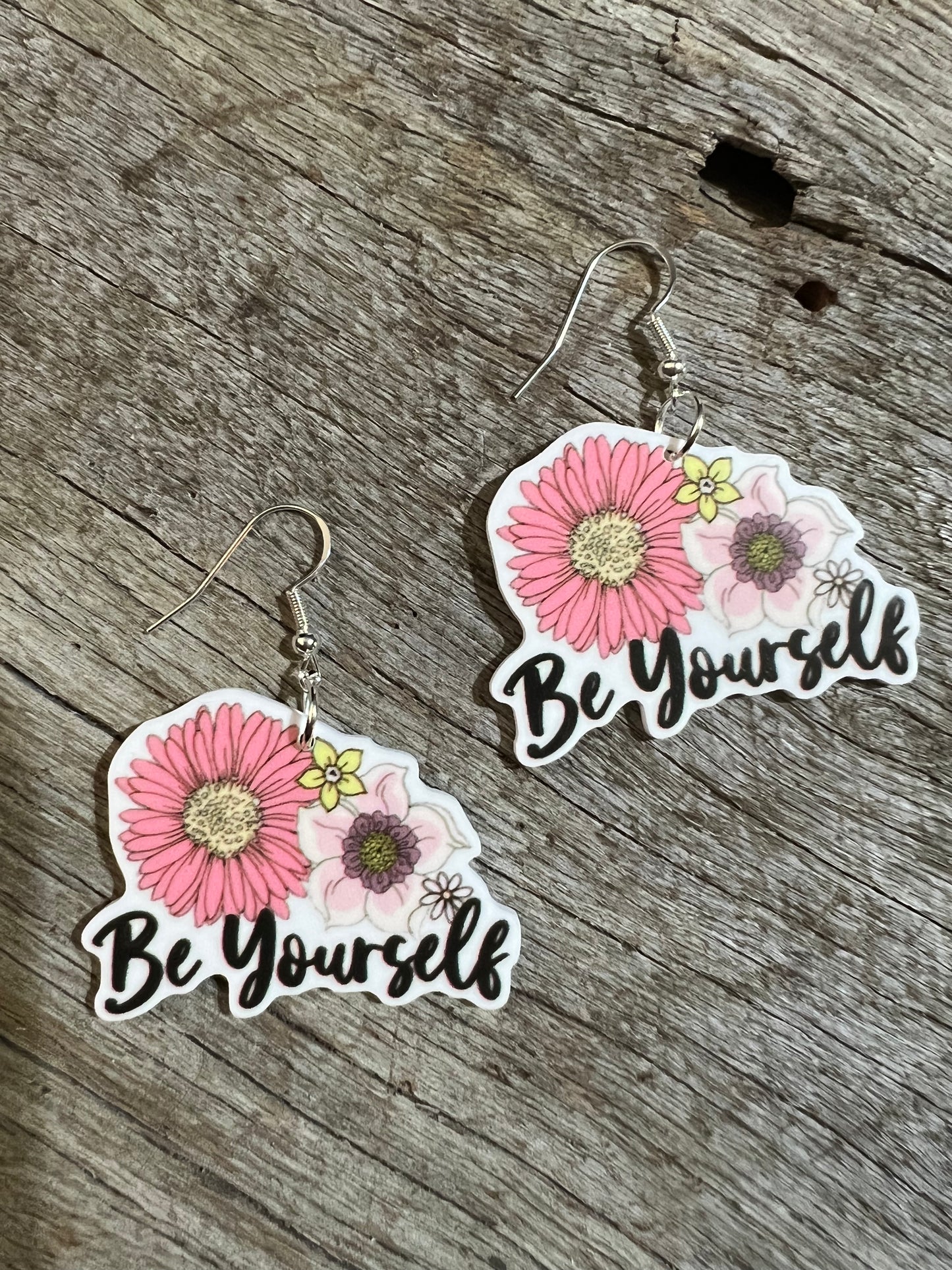 Be Yourself Flower Resin Earrings