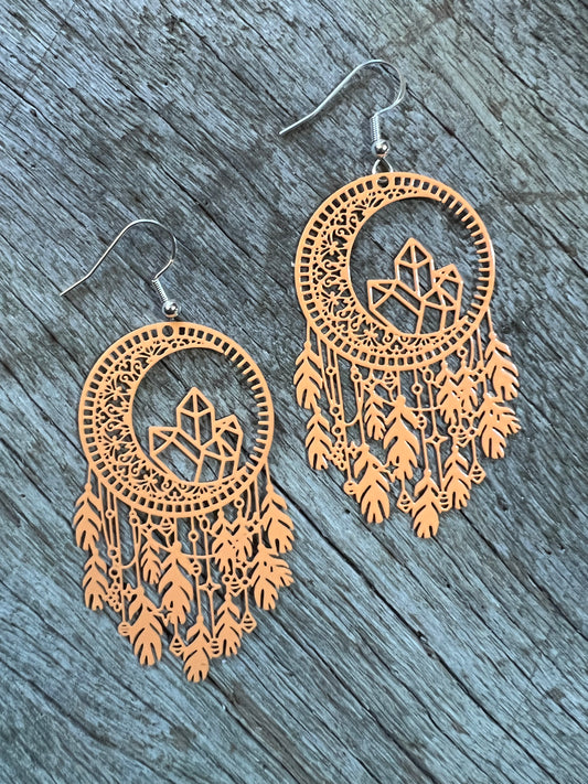 Orange Dream Catcher Crystal Filigree