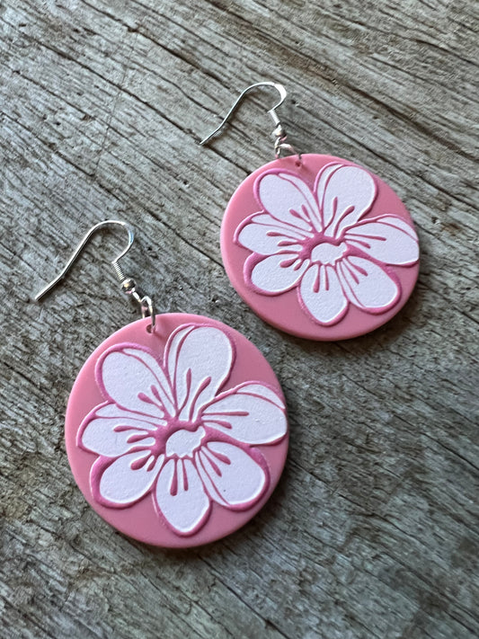 Pink Musk Frangipani Earrings