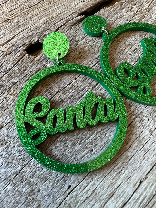 Perfect Santa Loop Earrings