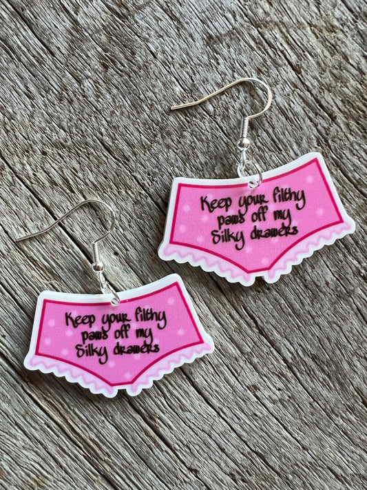 Paws Off Resin Earrings