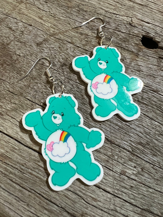 Turquoise Bear Plannar Earrings