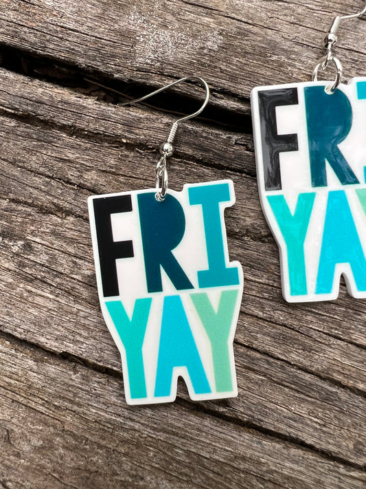 Fri-Yay Blue/Green Earrings