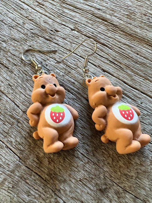 Brown Bear Earrings